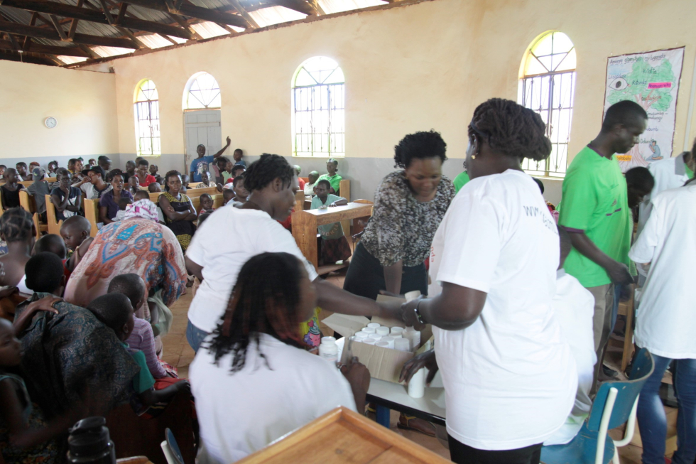 A fundraising activity at a local church