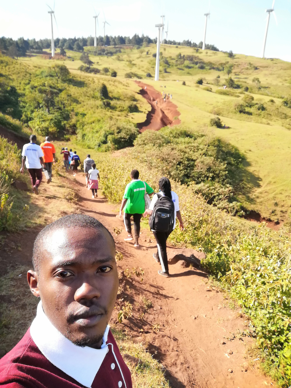 Still going strong - participants on their way to hill 3