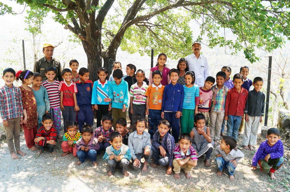 A group of students and teachers