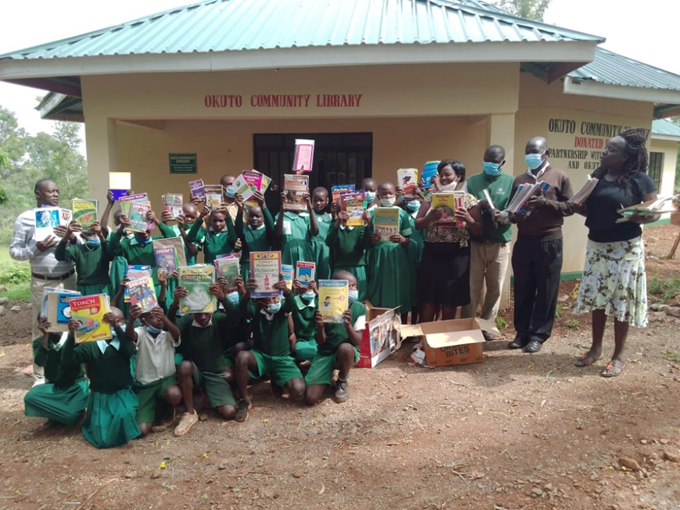 After the opening, the library received various book donations