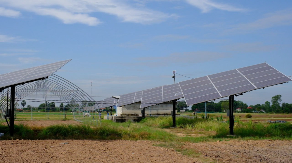 Solar panels keep the pumps going