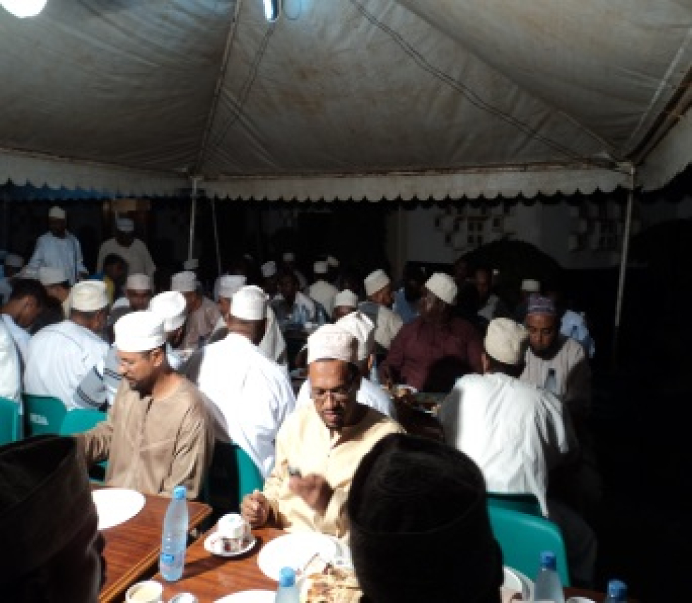 Guests being served food and refreshments