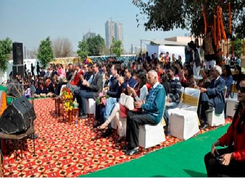 Proud parents and other guests enjoying the performance