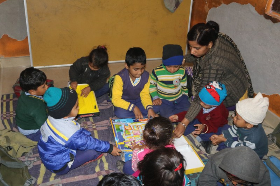 Younger children also receive education at the centre