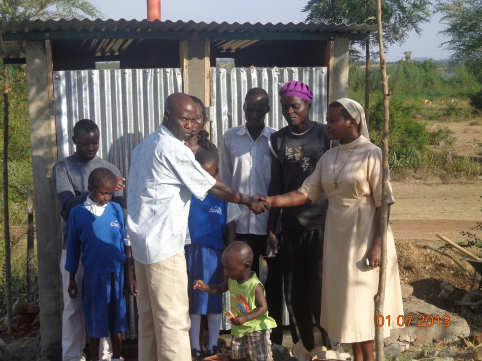 Pit Latrine constructed through local fundraising and partnership with KCDF