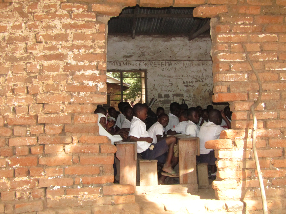 State of classrooms before new ones were built