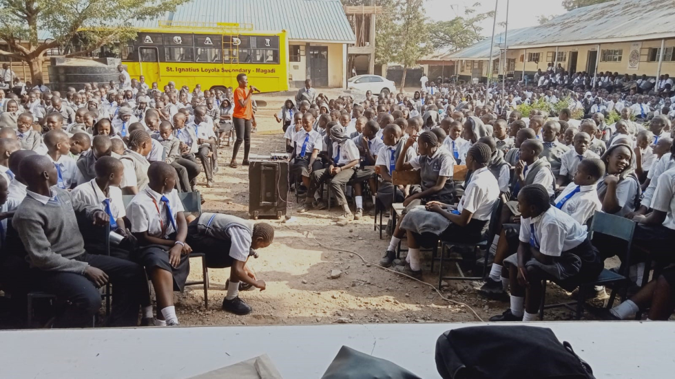 School sensitisation field visit St. Ignatius Loyola Secondary, Magadi