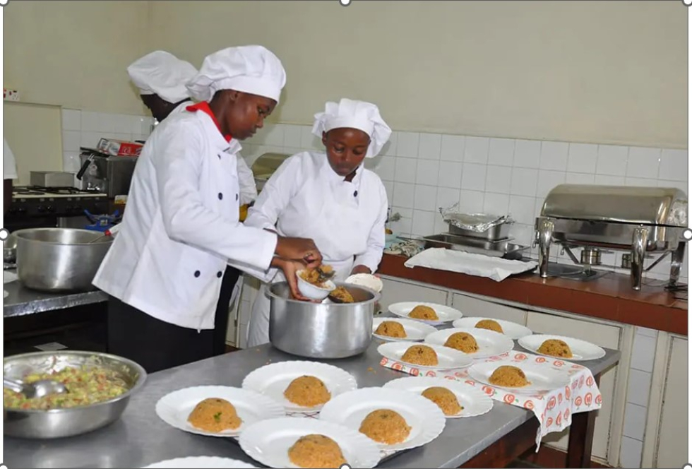 Students of the catering course